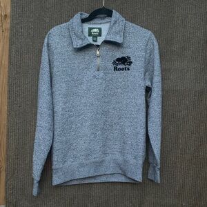 Roots Gray Zip-Up Men's Sweater